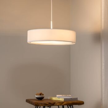 Závesné svietidlo Mist, biele, Ø 56 cm