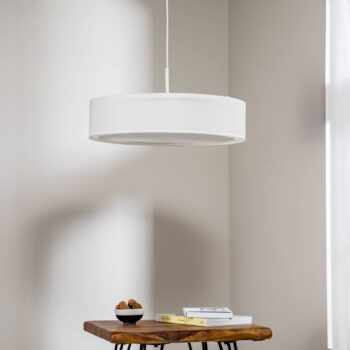 Závesné svietidlo Mist, biele, Ø 56 cm