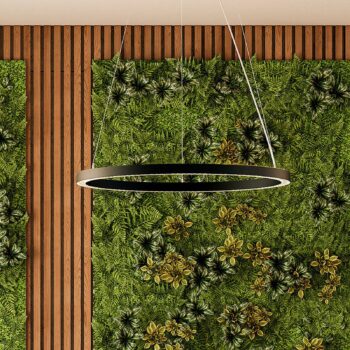 Závesné svietidlo Molto Luce LED Perfora Pro, čierne, Ø 90,5 cm