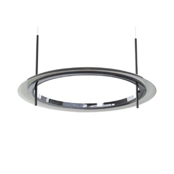 Závesné svietidlo Molto Luce LED Vuto PD, lesklá čierna, Ø 60 cm