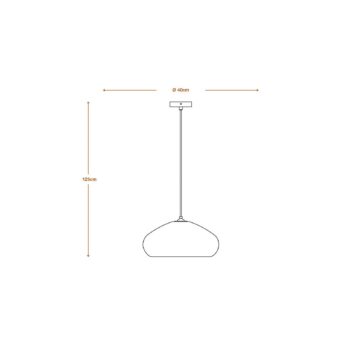 Závesné svietidlo OSRAM DROP, hnedé, Ø 40 cm, vlnitá lepenka, E27