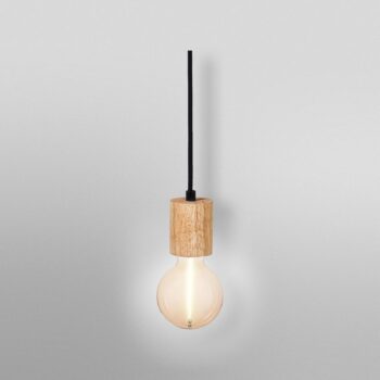 Závesné svietidlo OSRAM VINTAGE 1906 CYLINDER, drevo, Ø 10 cm, E27