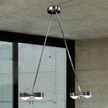 Závesné svietidlo PUK CEILING, 4-pl., chróm, 80 cm