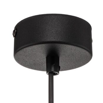 Závesné svietidlo Paglia čierne/ratan 1-plameňové 20 cm