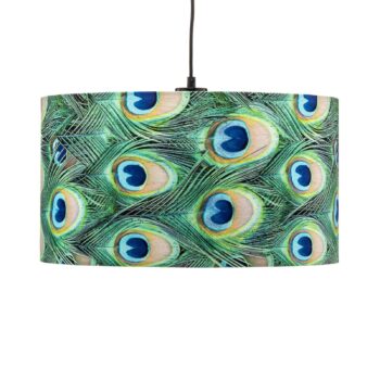 Závesné svietidlo Pfau, Ø 45 cm, zelené