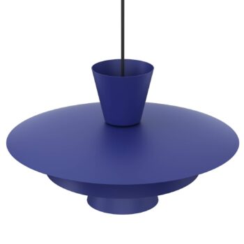 Závesné svietidlo Plato, tmavomodré, kov, Ø 38 cm, E27