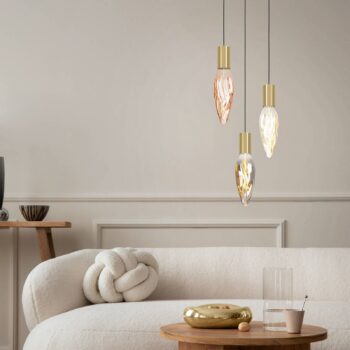 Závesné svietidlo Pozueta 1, 1-pl., mosadzná