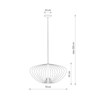 Závesné svietidlo Pumpkin L, tmavošedá, Ø 70 cm, kov, GU10