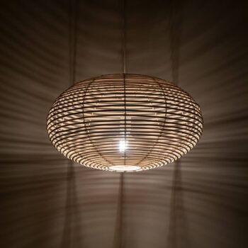 Závesné svietidlo RATTAN, Ø 60 cm, prírodná hnedá, ratan, E27