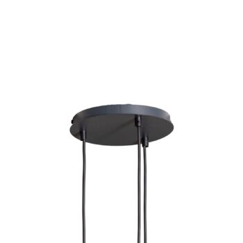 Závesné svietidlo Rif 3, antracitová, okrúhla, 3-pl., Ø 33 cm