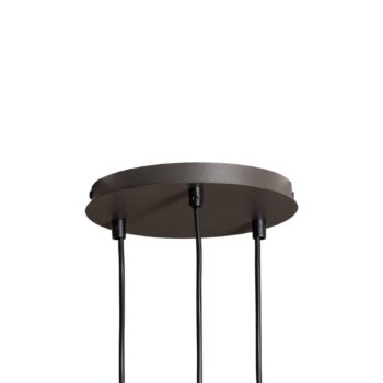 Závesné svietidlo Rif 3, olivovo zelené, okrúhle, 3-pl., Ø 33 cm