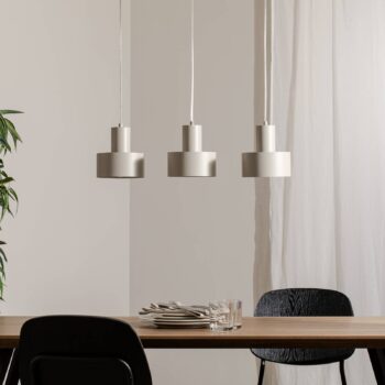 Závesné svietidlo Rif 3, taupe, 3-pl., lineárne, oceľ