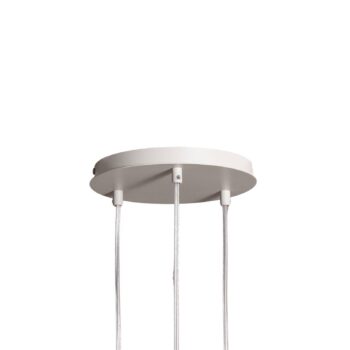 Závesné svietidlo Rif 3, taupe, okrúhle, 3-pl., Ø 33 cm, oceľ