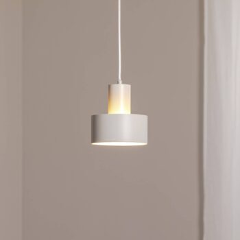 Závesné svietidlo Rif S, taupe, 1-pl., Ø 15 cm, oceľ