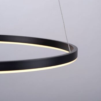 Závesné svietidlo Ritus LED, Ø 58,5 cm, antracit