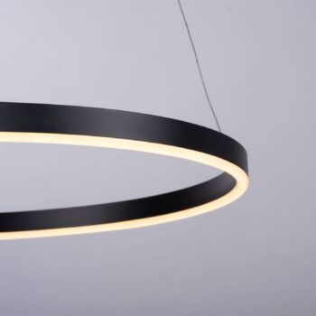 Závesné svietidlo Ritus LED, Ø 58,5 cm, antracit