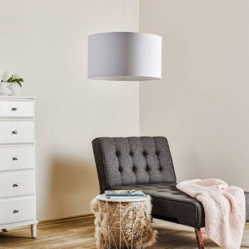 Závesné svietidlo Roller, biele, Ø 45 cm