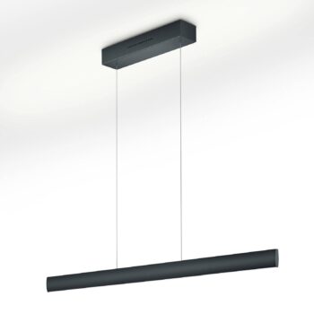 Závesné svietidlo Runa LED, čierne, dĺžka 92 cm