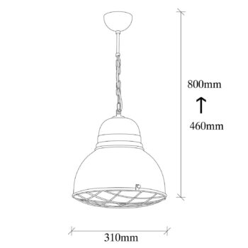 Závesné svietidlo Saglam 3729, žlté, železo, Ø 32 cm