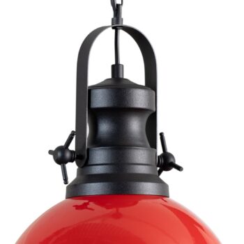 Závesné svietidlo Saglam 3762, červená/čierna, železo, Ø 32 cm