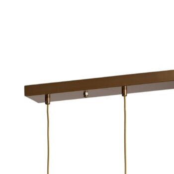 Závesné svietidlo Sinka, jantár/starožitné zlato, 80 cm sklo/kov 4flg.