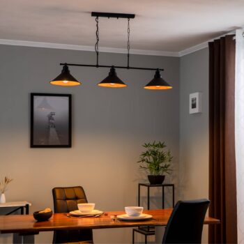 Závesné svietidlo Sivani MR-835 3-light linear black/gold