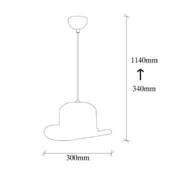 Závesné svietidlo Sivani MR-992 1-light Ø30cm čierna