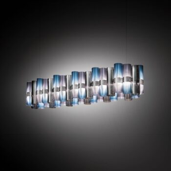 Závesné svietidlo Slamp LED La Lollo modro-fialové, 140 cm