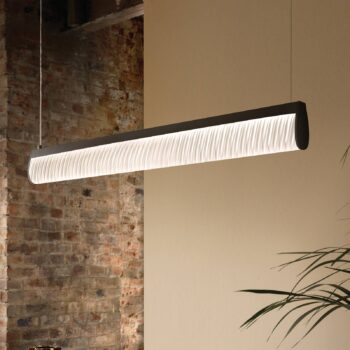 Závesné svietidlo Slamp LED Modula, skladané, čierne