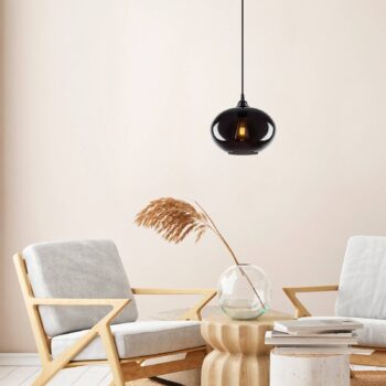 Závesné svietidlo Smoked 050 1-light sklo Ø27cm