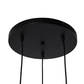Závesné svietidlo Sombra, jantárové, 3-plameňové, okrúhle
