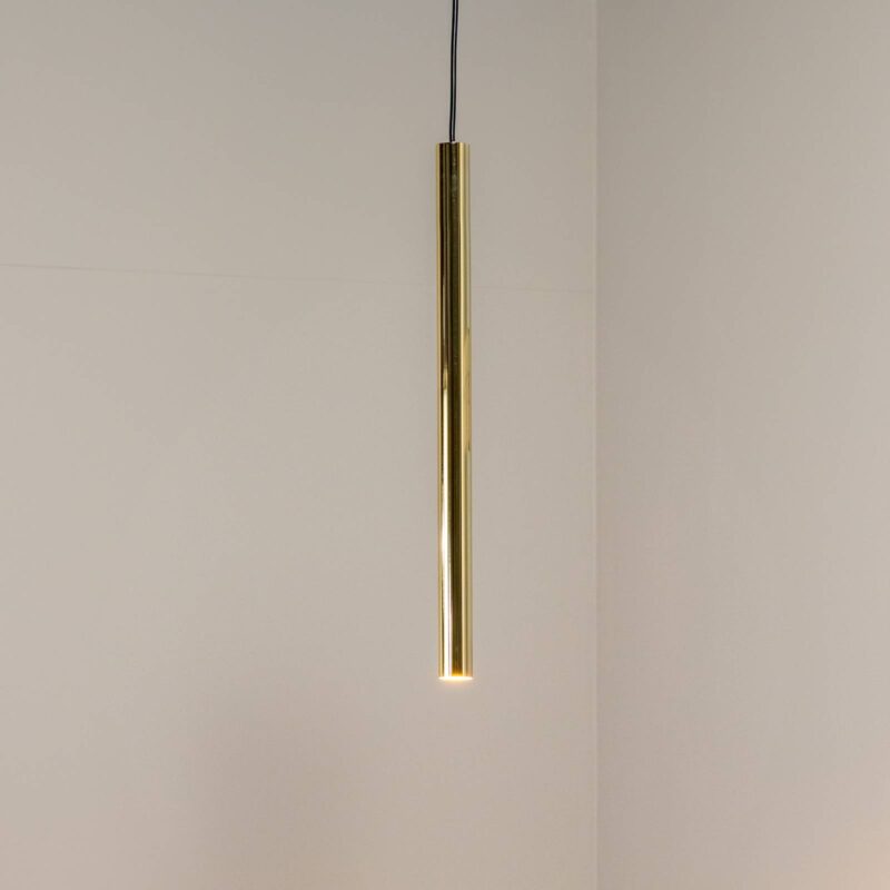 Závesné svietidlo Sone, 1-plameňové, mosadz Závesné svietidlo Sone, 1-plameňové, mosadz