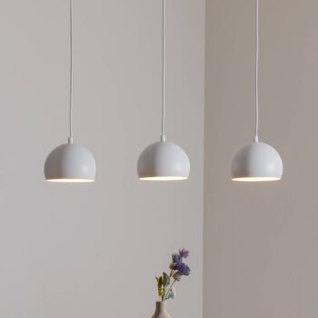 Závesné svietidlo Sool, biele, 3-plameňové