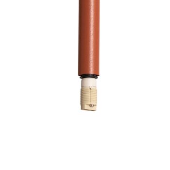 Závesné svietidlo Sopel 1, tehlovo červené, 1-pl., oceľ, Ø 5 cm