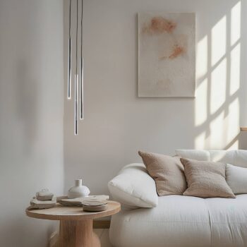 Závesné svietidlo Sopel Lux, 3-pl., okrúhle, čierne/strieborné, G9