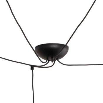 Závesné svietidlo Spider v čiernej farbe, 5-plameňové