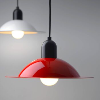 Závesné svietidlo Stilnovo Lampiatta LED, Ø 50 cm, koralová
