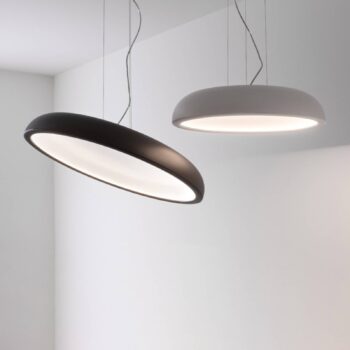 Závesné svietidlo Stilnovo Reflexio LED, Ø46cm, čierna