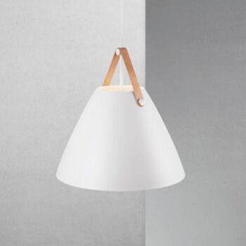 Závesné svietidlo Strap kov Ø 48 cm biela