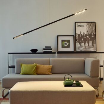 Závesné svietidlo TECNOLUMEN LUM L, 135 cm, čierne