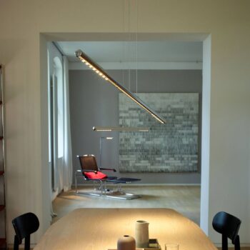 Závesné svietidlo TECNOLUMEN LUM S, 85 cm, chróm