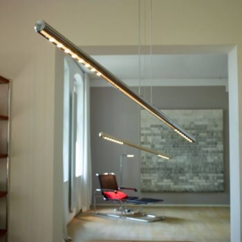 Závesné svietidlo TECNOLUMEN LUM S, 85 cm, chróm