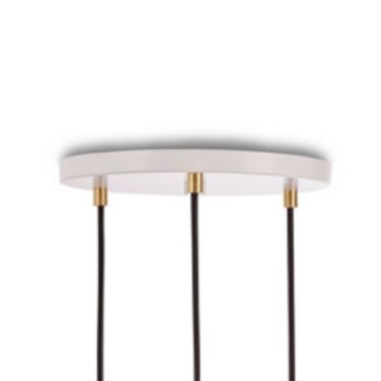 Závesné svietidlo Tala Triple Pendant round, E27 clear, biela/mosadz