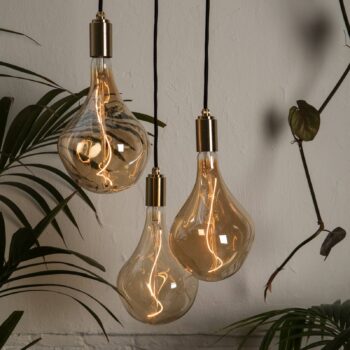 Závesné svietidlo Tala Triple Pendant round E27 clear black/brass