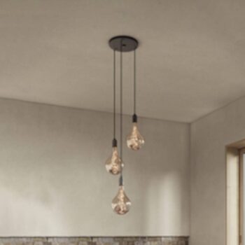 Závesné svietidlo Tala Triple Pendant round E27 clear black/graphite