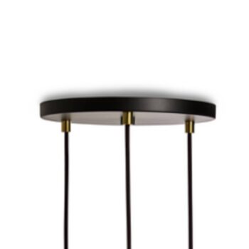 Závesné svietidlo Tala Triple Pendant round E27 clear black/walnut