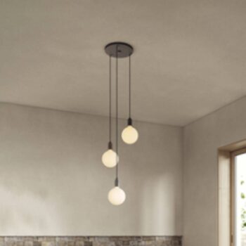 Závesné svietidlo Tala Triple Pendant round E27 opal black/graphite