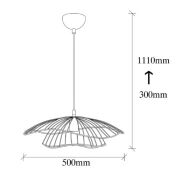 Závesné svietidlo Tel 6502, zlatá farba, kov, Ø 50 cm