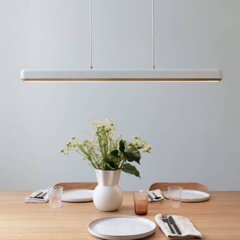 Závesné svietidlo UMAGE LED Hazel Branch, biela/mosadz, 100 cm