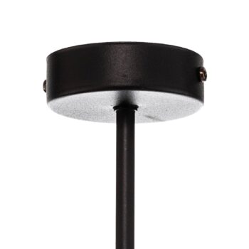 Závesné svietidlo Vene, čierne/rattanoptik, 4-plameňové